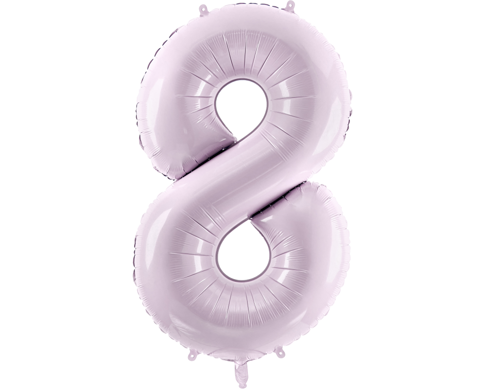 PARTYDECO Folienballon Ziffer 8 72cm FB230G-8-014 lila