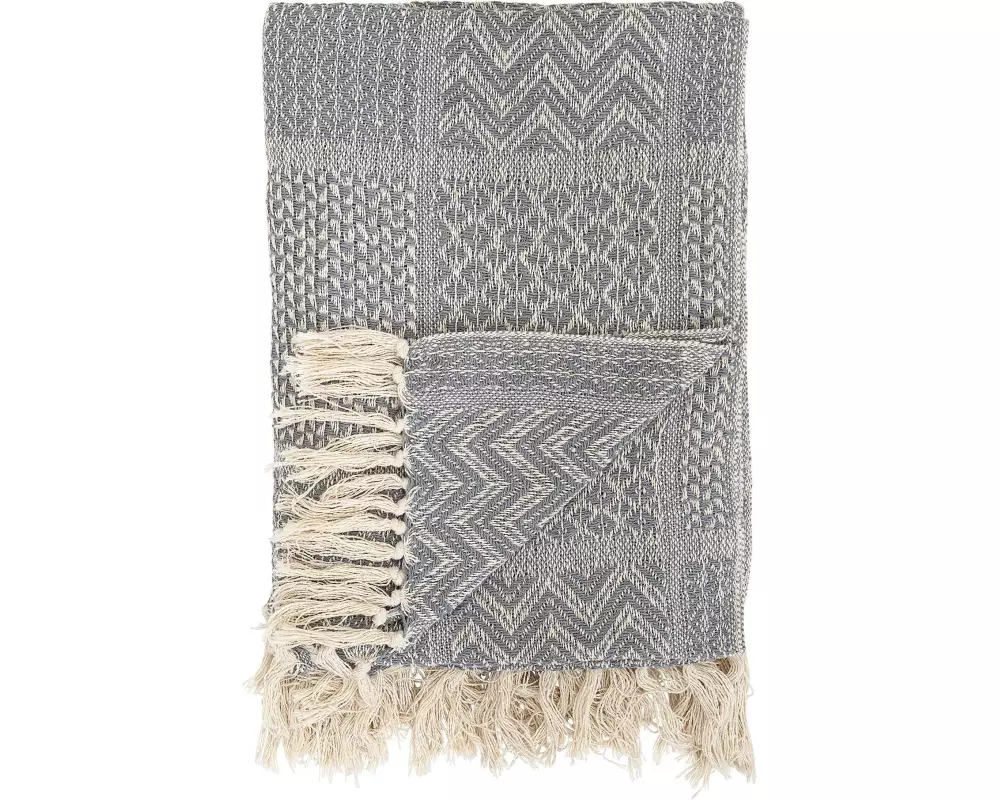 Bloomingville Decke Rodion 130 x 160 cm, Grau