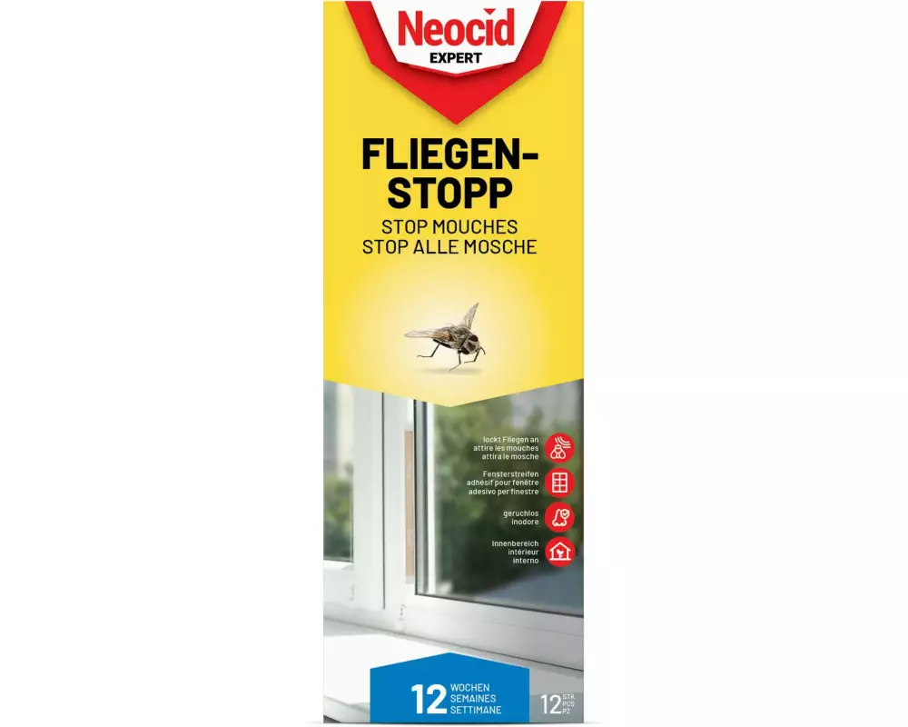 Neocid Expert Insektenfalle Fliegen-Stopp, 12 Stück