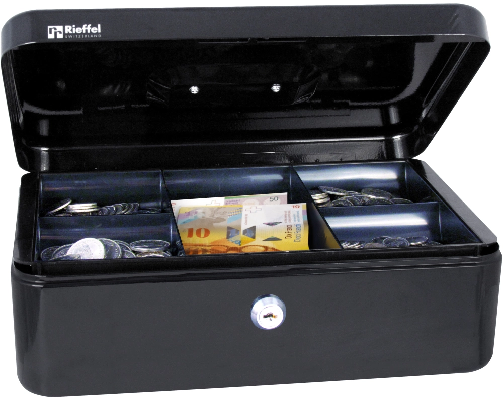 RIEFFEL SWITZERLAND Geldkassette Valorit VT-GK 4 SCHWARZ 10x30x21,7cm schwarz