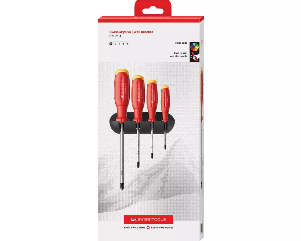 PB Swiss Tools Schraubenzieher-Set SwissGrip Evo für Phillips-Schrauben