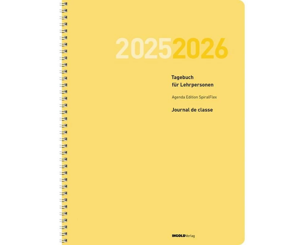 ingold-biwa Tagesagenda Edition Spiral 2025/2026, Gelb
