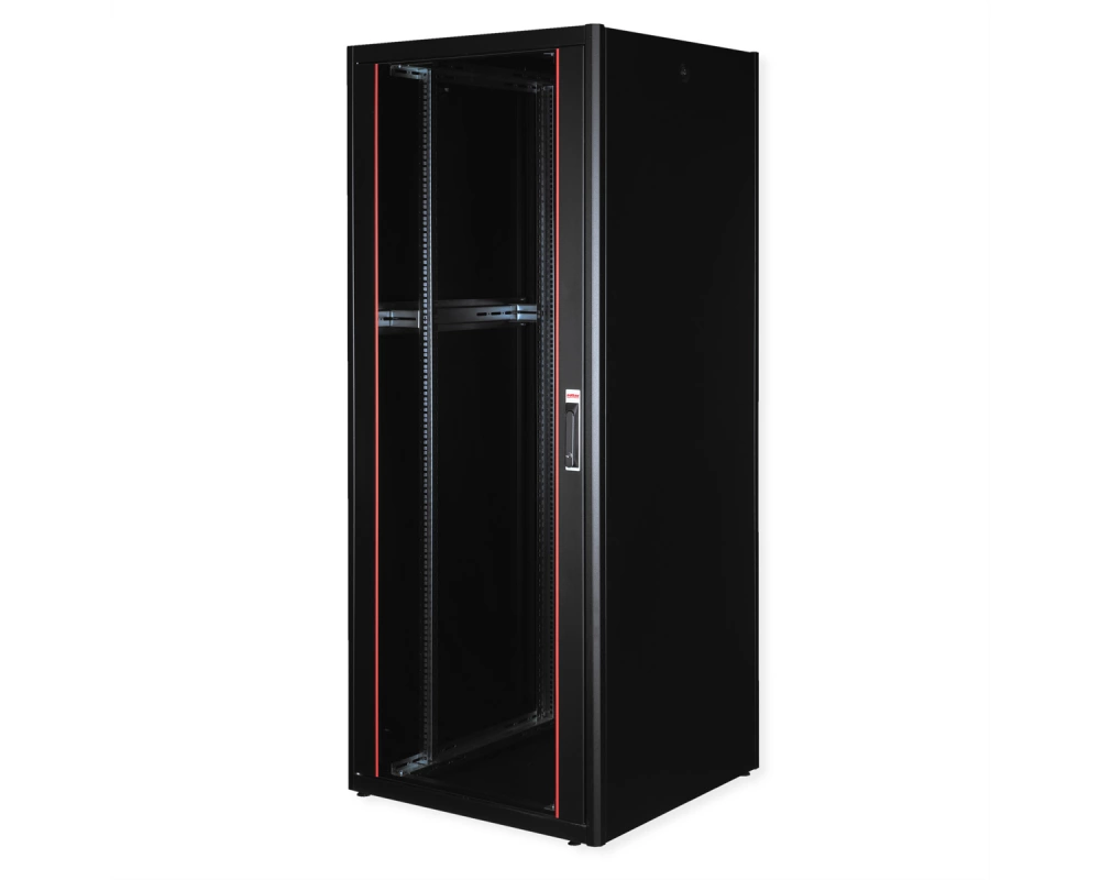ROLINE 19-Zoll Netzwerkschrank Basic 42HE, 800x800 BxT Glastür schwarz