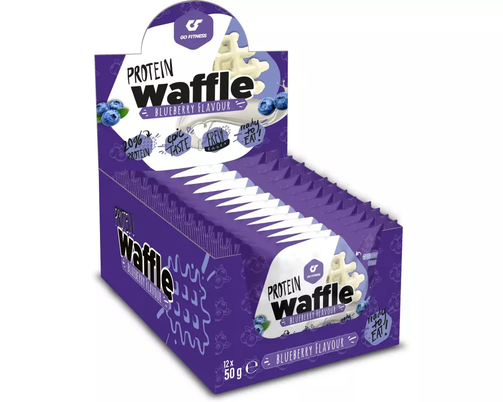 Go Fitness Riegel Nutrition Protein Waffle Blueberry 12 x 50 g