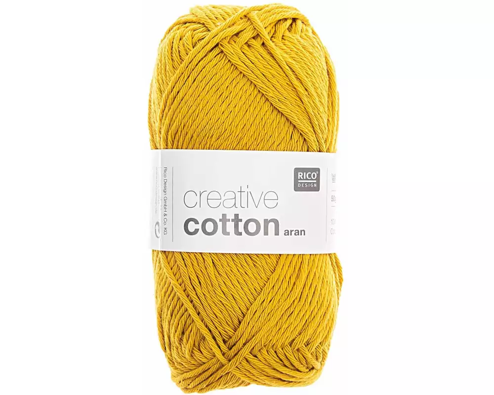 Rico Design Wolle Creative Cotton Aran 50 g Gelb