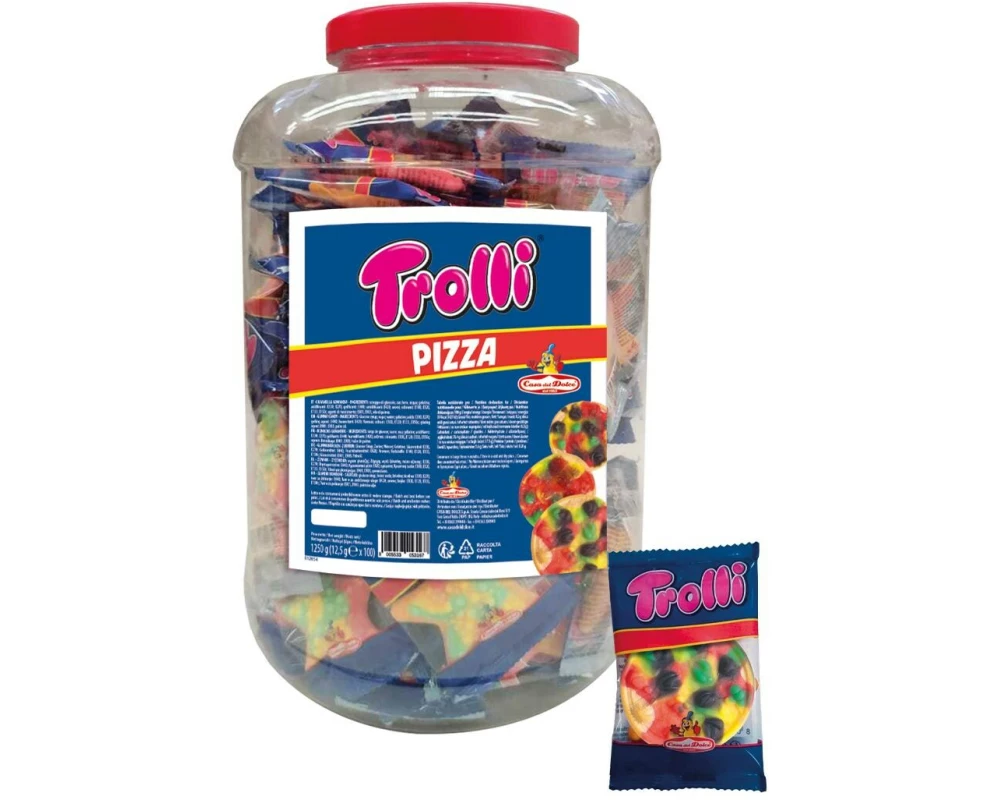 Trolli Gummibonbons Pizza Dose 100 x 12.5 g