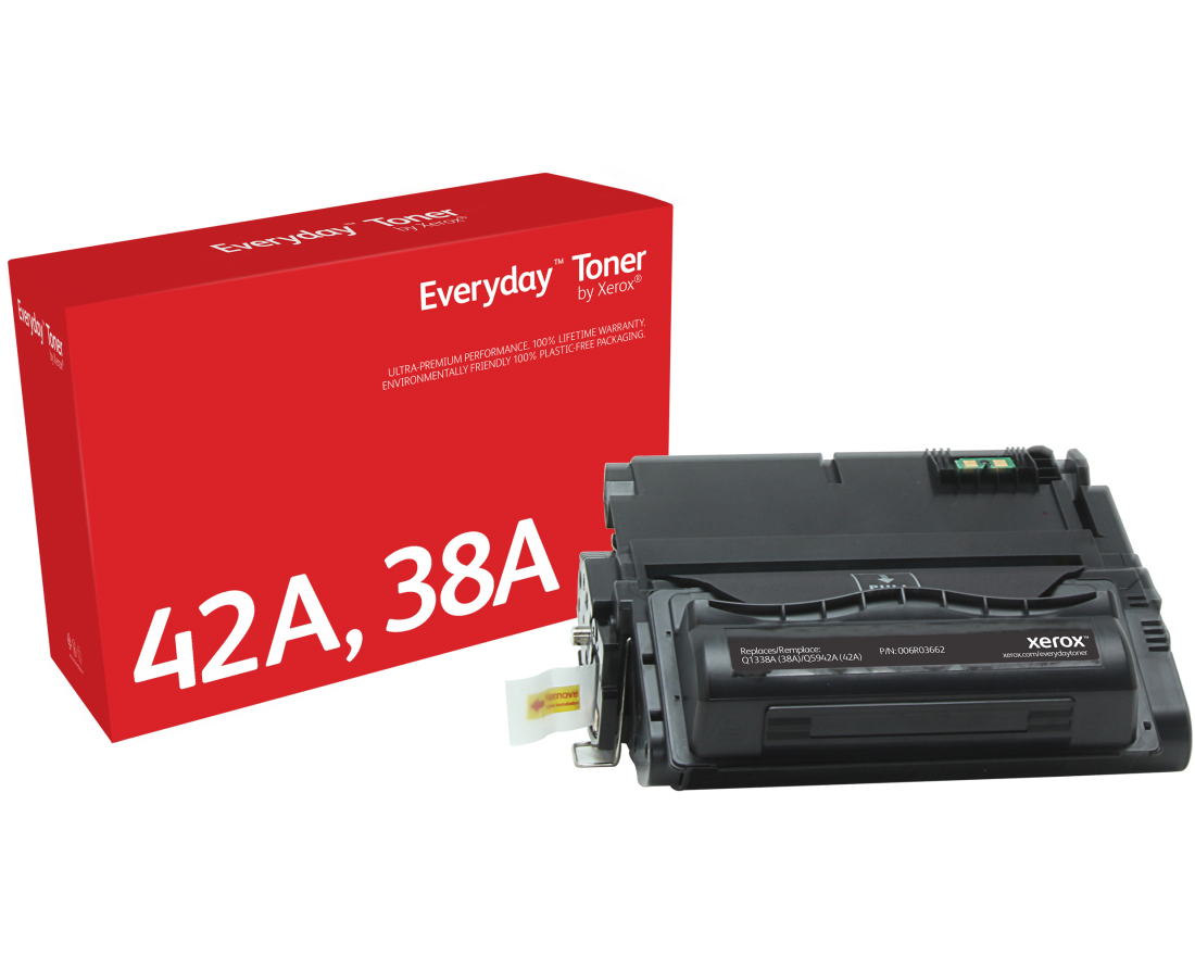 Everyday™ Schwarz Tonermodul von Xerox kompatibel mit HP 38A (Q5942A/ Q1338A), Standardkapazität