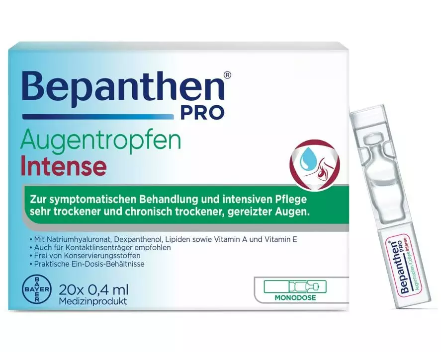 Bepanthen Augentropfen Intense 20 x 0.4 ml Monodosen