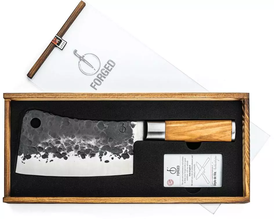 Forged Küchenmesser Olive Asiatisches Hackmesser 18 cm Beige