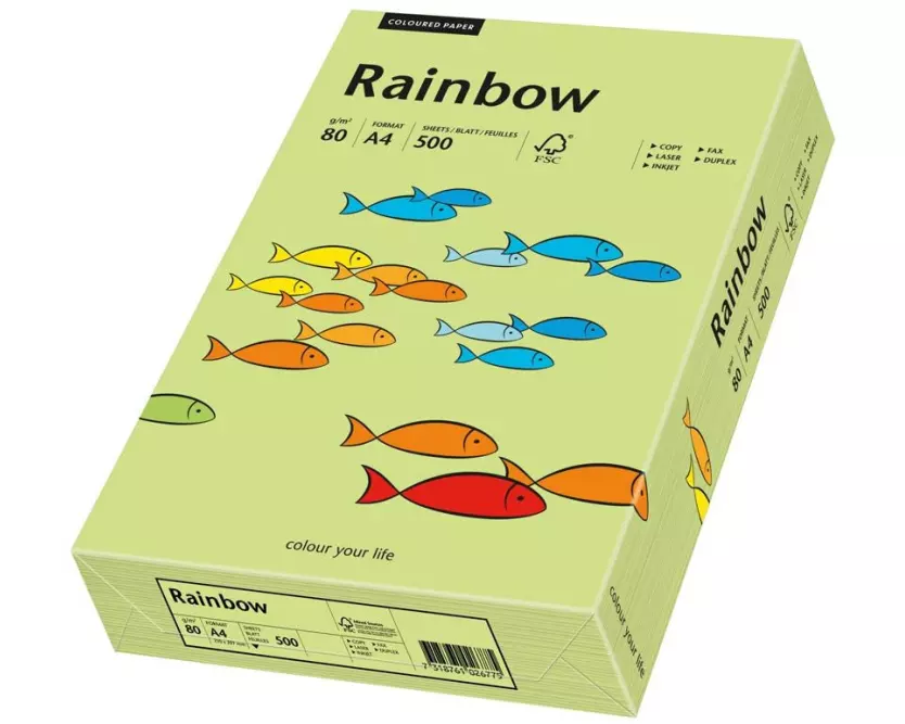 Rainbow Kopierpapier Rainbow 80 g/m² A4, Leuchtend Grün