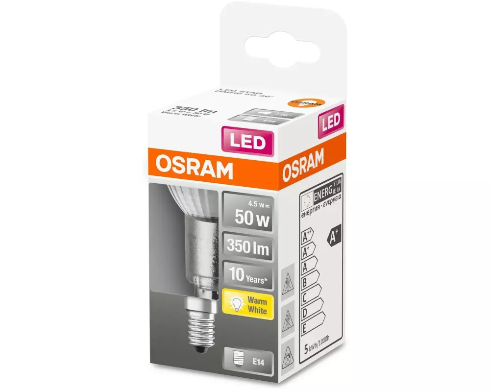 OSRAM Lampe Star PAR16, 4.5W, E14 Warmweiss