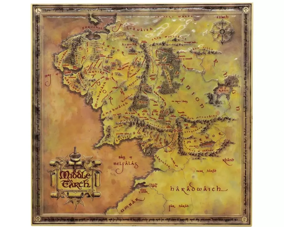 FaNaTtik Lord of the Rings Replica Map Limited Edition Braun