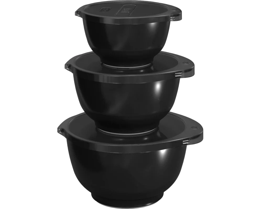Rosti Rührschüssel-Set New Margrethe Mini 3 Stück, 1.5 l, Schwarz
