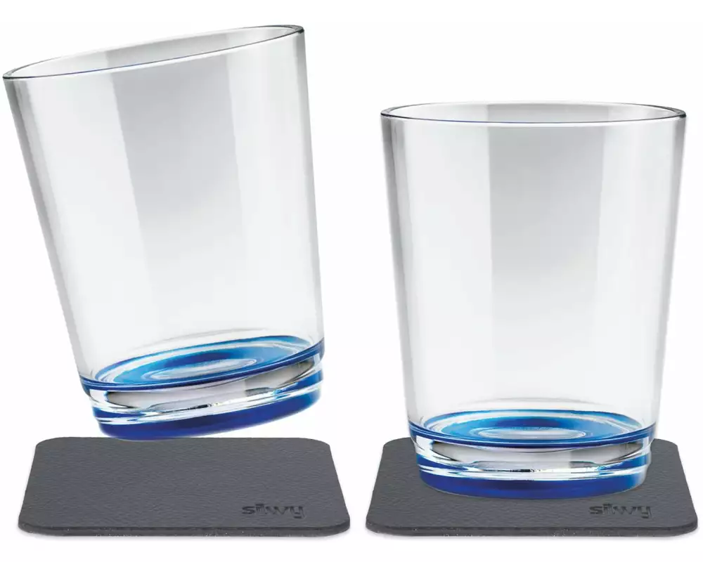 Silwy Outdoor-Becher Lui Blue 2er-Set magnetisch 2.5 dl