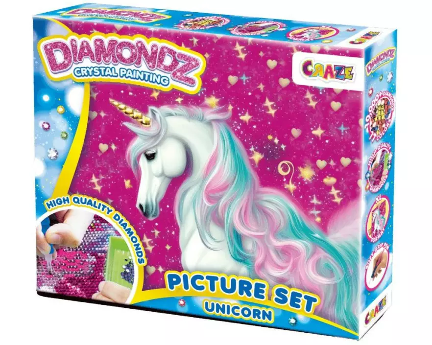 Craze Bastelset Diamondz – Picture Set Unicorn