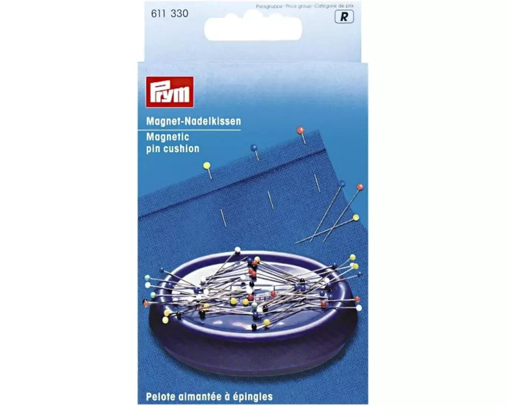 Prym Magnetnadelkissen 14 x 8 x 3 cm, Pflaumenblau