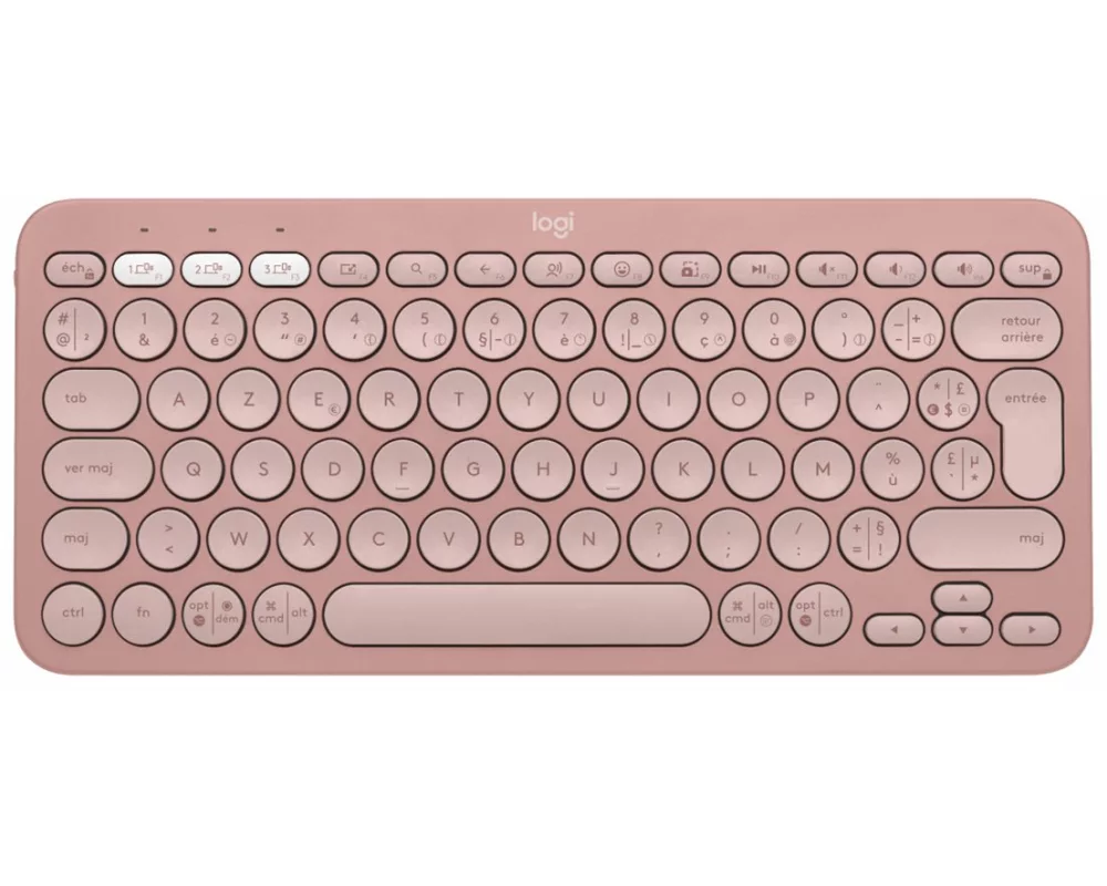 Logitech Pebble Keys 2 K380s - TONAL ROSE - (FRA) - BT - N/A - CENTRAL-419 - UNIVERSAL