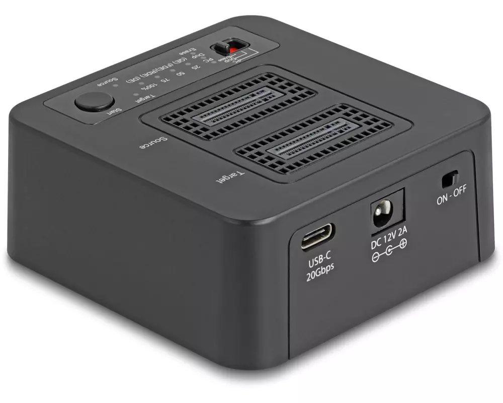 Delock Docking- und Klonstation USB M.2 für 2x M.2 NVMe PCIe SSD