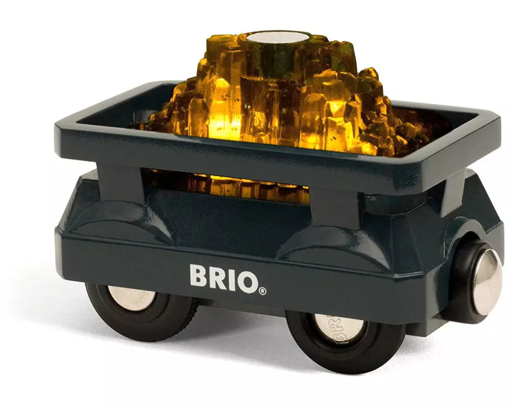 BRIO Eisenbahn Goldwaggon mit Licht