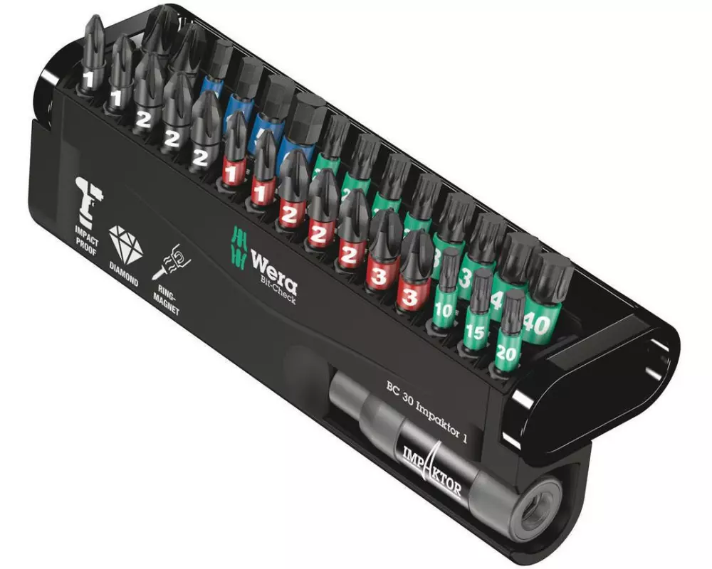 Wera Bit-Set Bit-Check 30 Impaktor 1 30-teilig