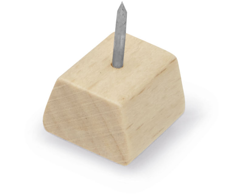 MAGNETOPLAN Design Pinwand-Nadeln 25 Stück 111165549 Wood Series, Birke 18x13x13mm