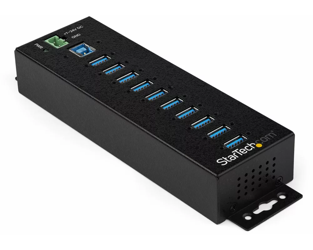 StarTech.com HB30A10AME Schnittstellenhub USB 3.2 Gen 1 (3.1 Gen 1) Type-B 5000 Mbit/s Schwarz