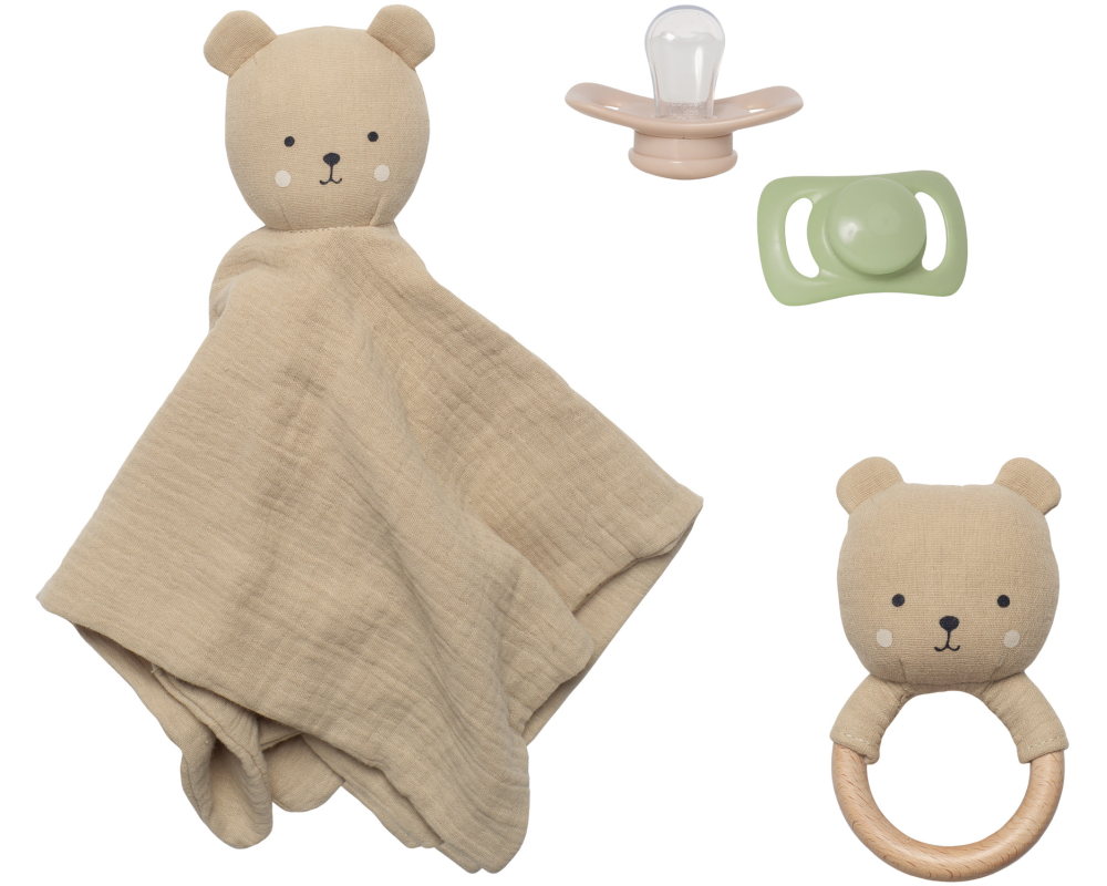 JABADABADO Geschenkset Kuschelteddy S1024 beige 4-teilig