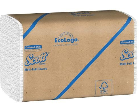 KIMBERLY Falthandtuch 1lg. 24x20cm 3749 weiss, Z-Falz 16x250 Blatt