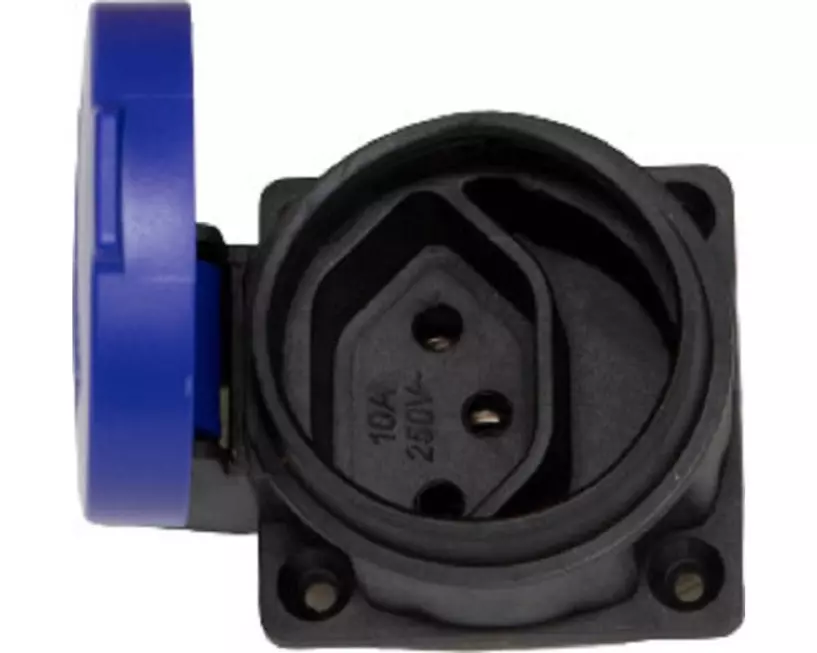 Brennenstuhl Einbausteckdose T13 IP55 Blau / Schwarz