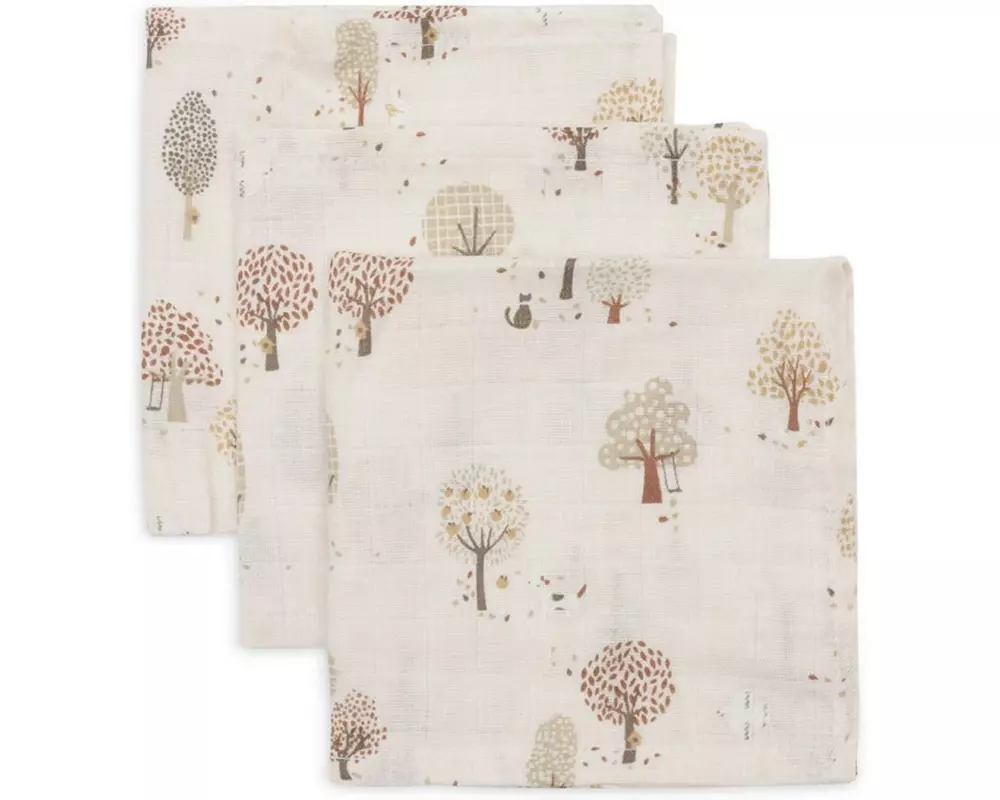Jollein Mulltuch Hydrophil Tiny Park 3er, 31 cm x 31 cm