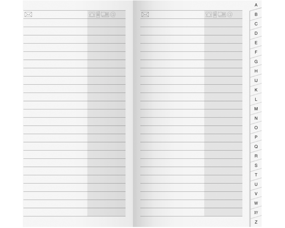 RIDOIDE M-Planer Adressregister 7045790.26 48 Seiten 8.7x15.3cm