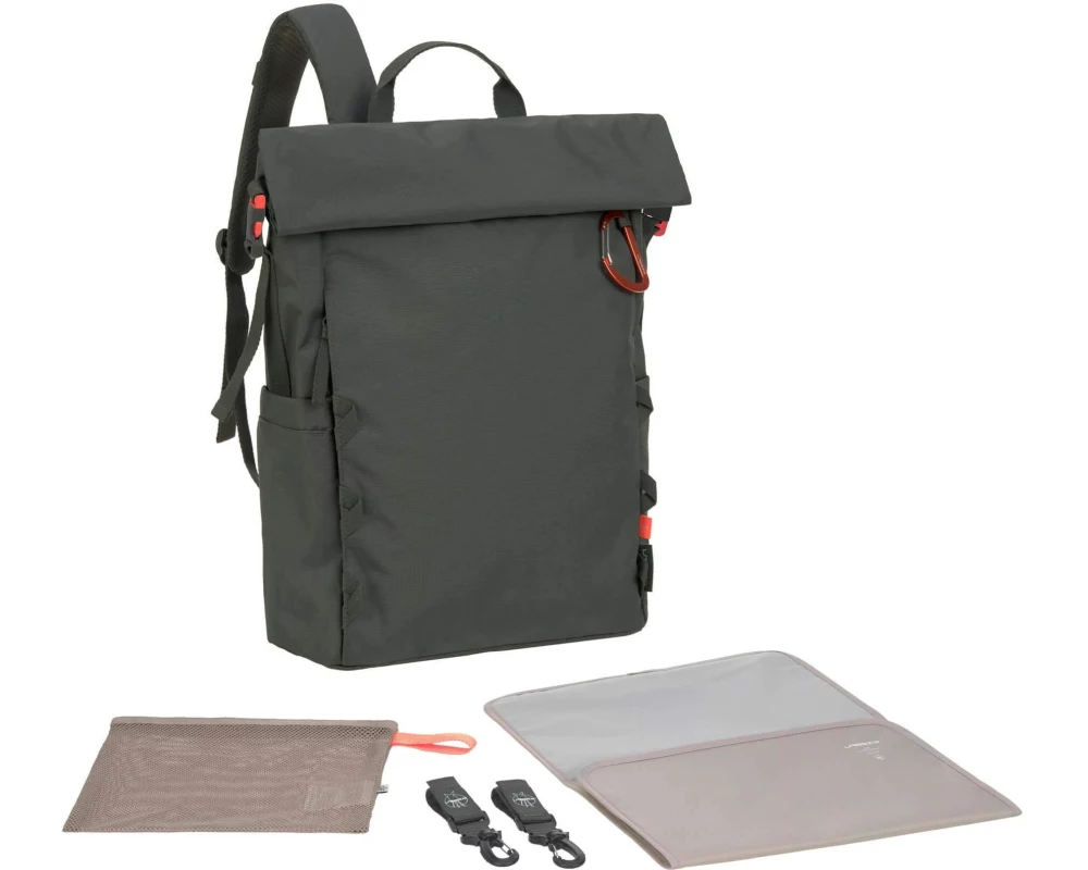 Lässig Wickelrucksack Outdoor Rolltop Dark Olive