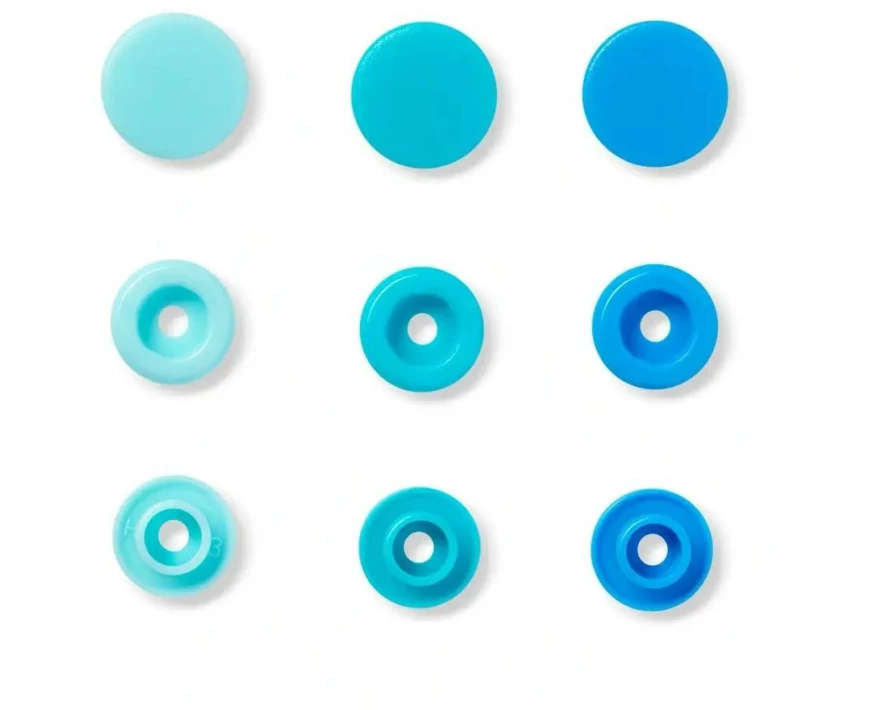 Prym Druckknöpfe Color Snaps Love Blau, Ø 12,4 mm, 30 Stück