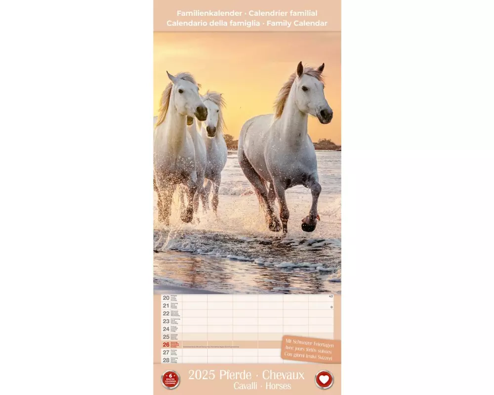 TH Kalender Pferde 24.5 x 51.5 cm
