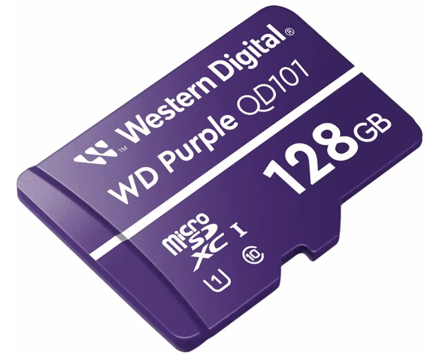 WD Purple 128GB, Surveillance, microSD XC, Class - 10, UHS 1