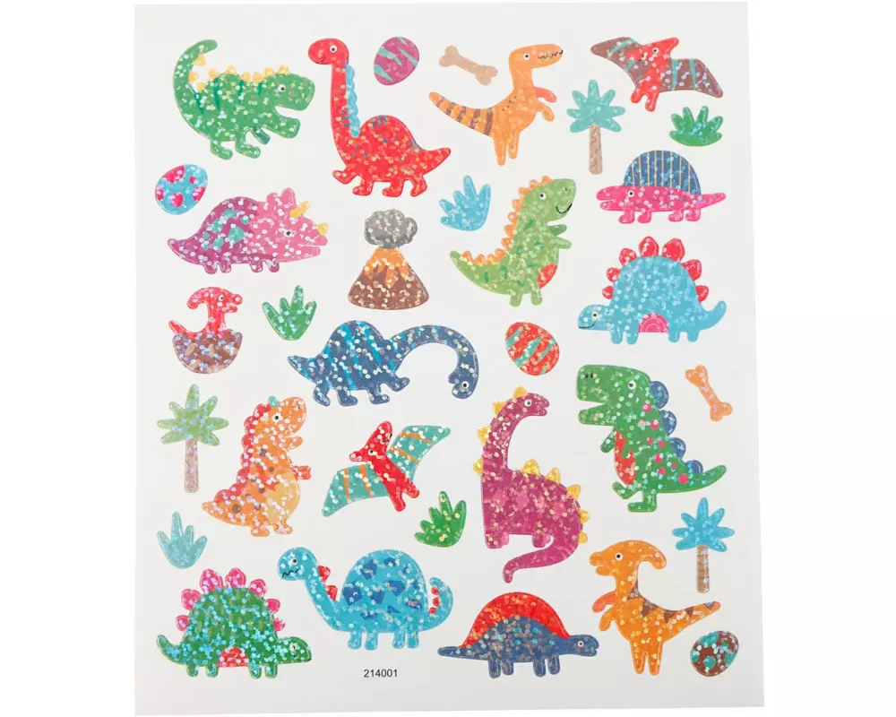 Creativ Company Glitzersticker 15 x 16.5 cm 1 Blatt, Dinosaurier