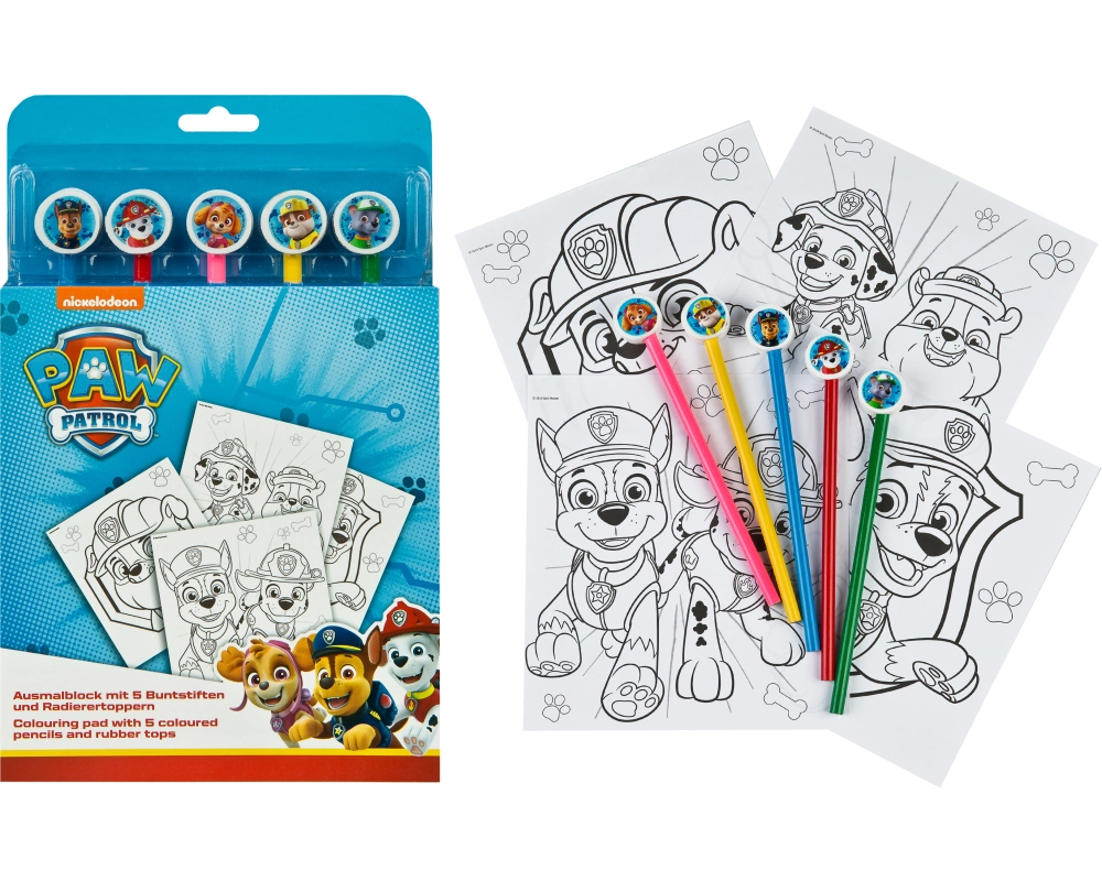 UNDERCOVER Ausmalblock m. 5 Buntstiften PPUT1300 Paw Patrol