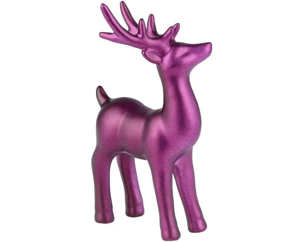 EGLO Weihnachtsfigur Hirsch Catacol Weihnachtsdeko, Dunkelpink