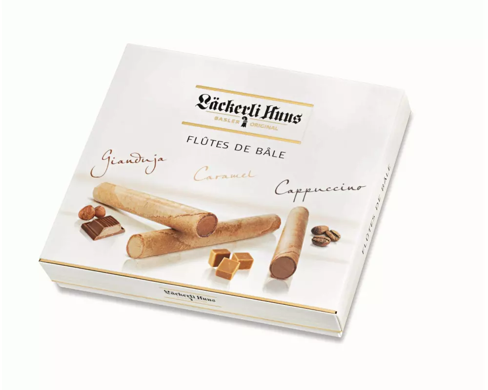 Läckerli Huus Waffelrollen Flûtes de Bâle Flûtes de Bâle assortiert 275 g