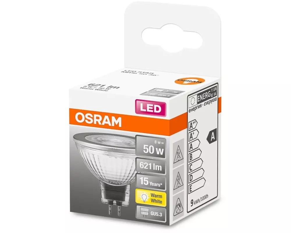 OSRAM Lampe Star MR16, 7.2W, GU5.3 Warmweiss
