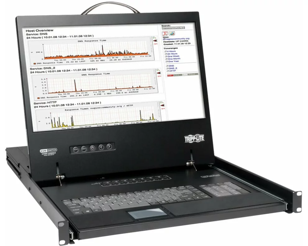 EATON TRIPPLITE NetController, 16-Port, 1U, Rack-Mount, Console, KVM, Switch, with, 19inch, LCD