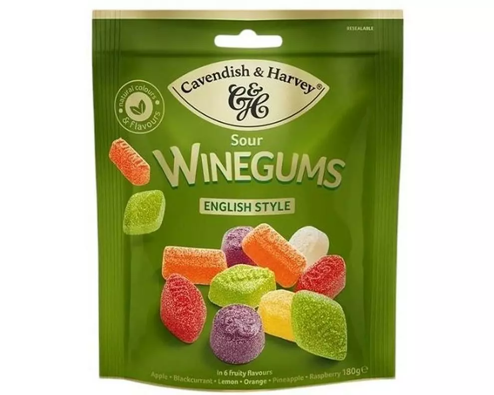 Cavendish & Harvey Winegums English Style Sour 200 g