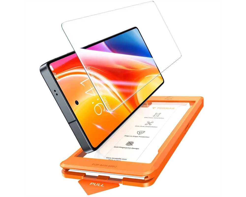 Torras Install Master Displayschutz, Galaxy S25 Ultra, MagSafe, transparent