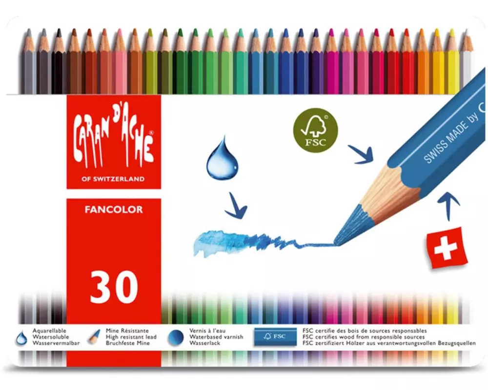 Caran d'Ache Farbstifte Fancolor 30 Stück