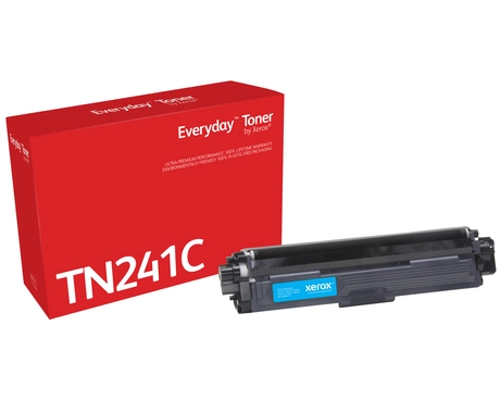 Everyday Cyan Toner by compatible with Brother TN241C, Standard capacity. Black toner page yield: 1400 pages, Colour toner page yield: 1400 pages, Printing colours: Cyan, Quantity per pack: 1 pc(s)