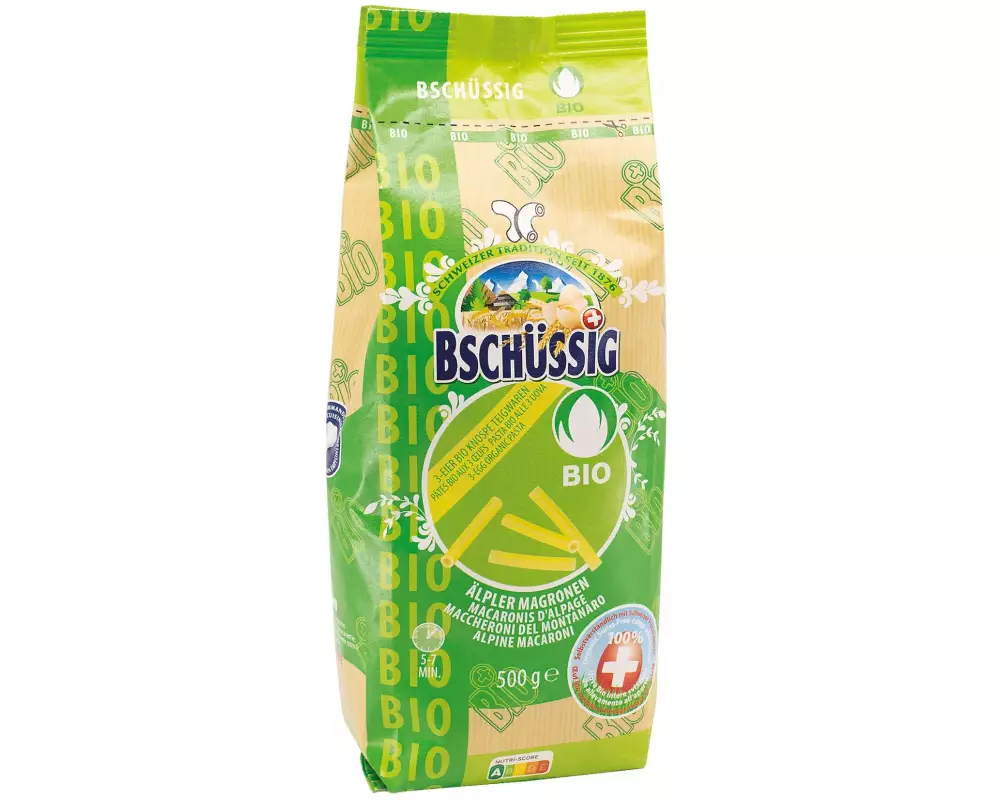 Bschüssig Teigwaren Bio Knospe Älpler Magronen 3Ei 500 g