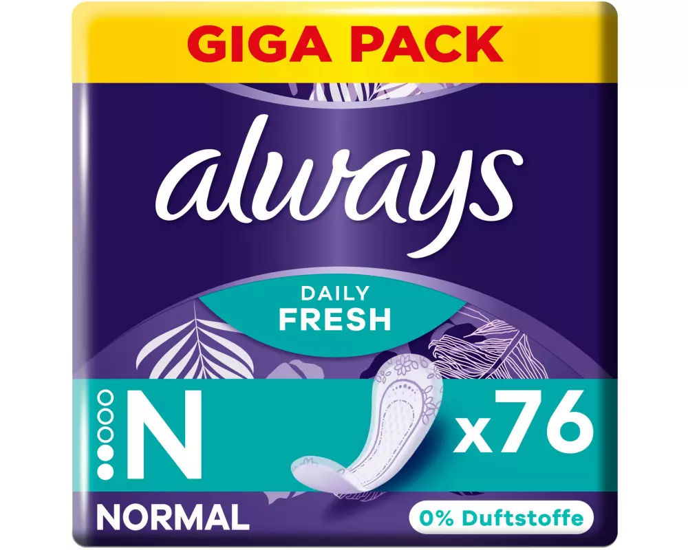 Always Slipeinlage Daily Fresh Normal ohne Duft 76 Stück