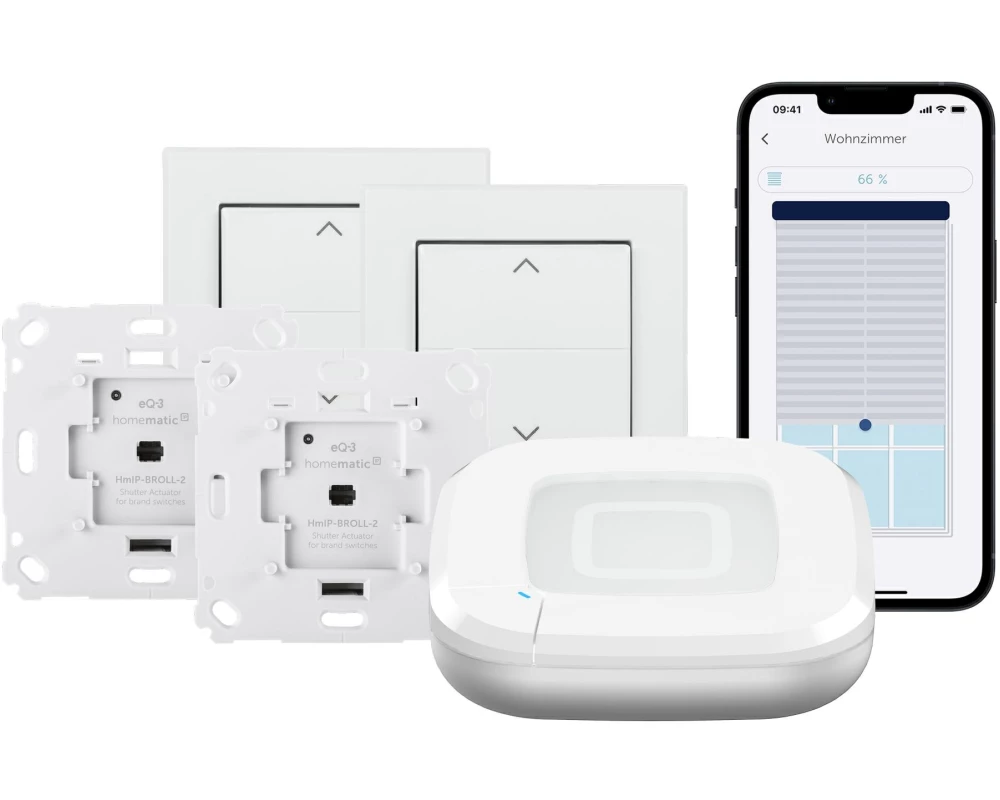 Homematic IP Funk-Rollladenaktor 2x Jalousinenschalter, Access Point 2