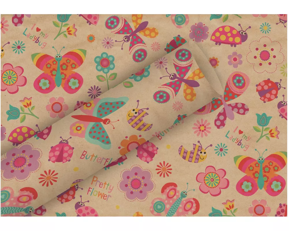 Braun + Company Geschenkpapier By Nature Flying Friends, Braun