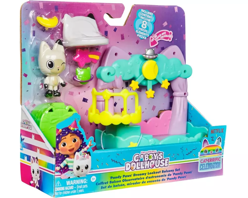 Spinmaster Gabby's Dollhouse Pandy Paws Dreamy Balkon Set